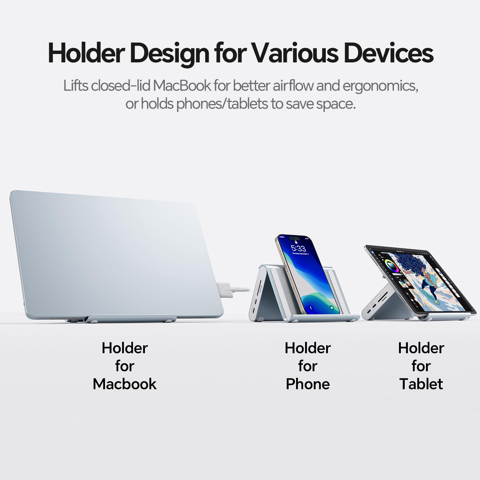 Station d'accueil Double écran 4K à 60 Hz pour MacBook Pro/Air M4/M5