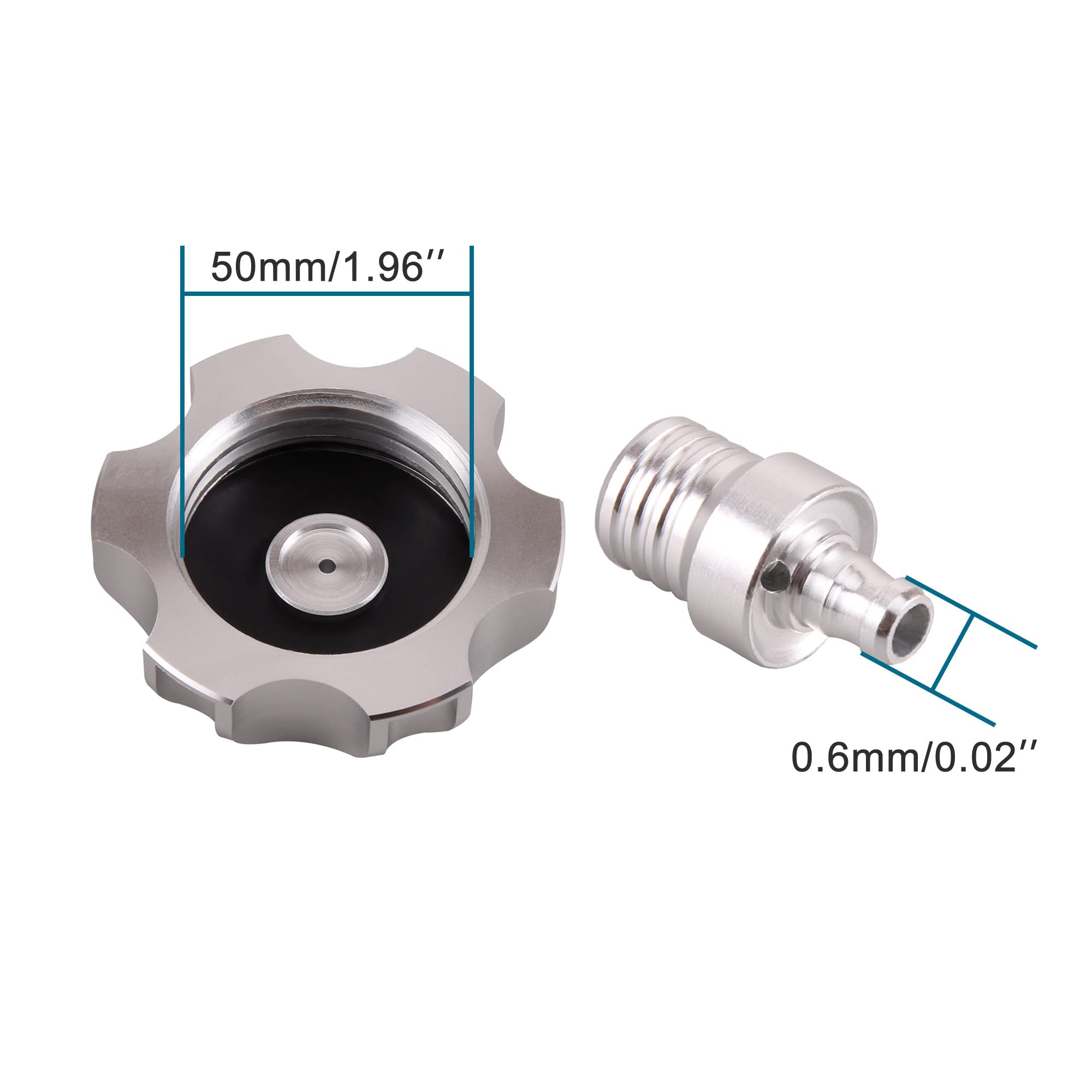 Asecupdat Tappo del serbatoio del gas CNC per moto, con tubo di