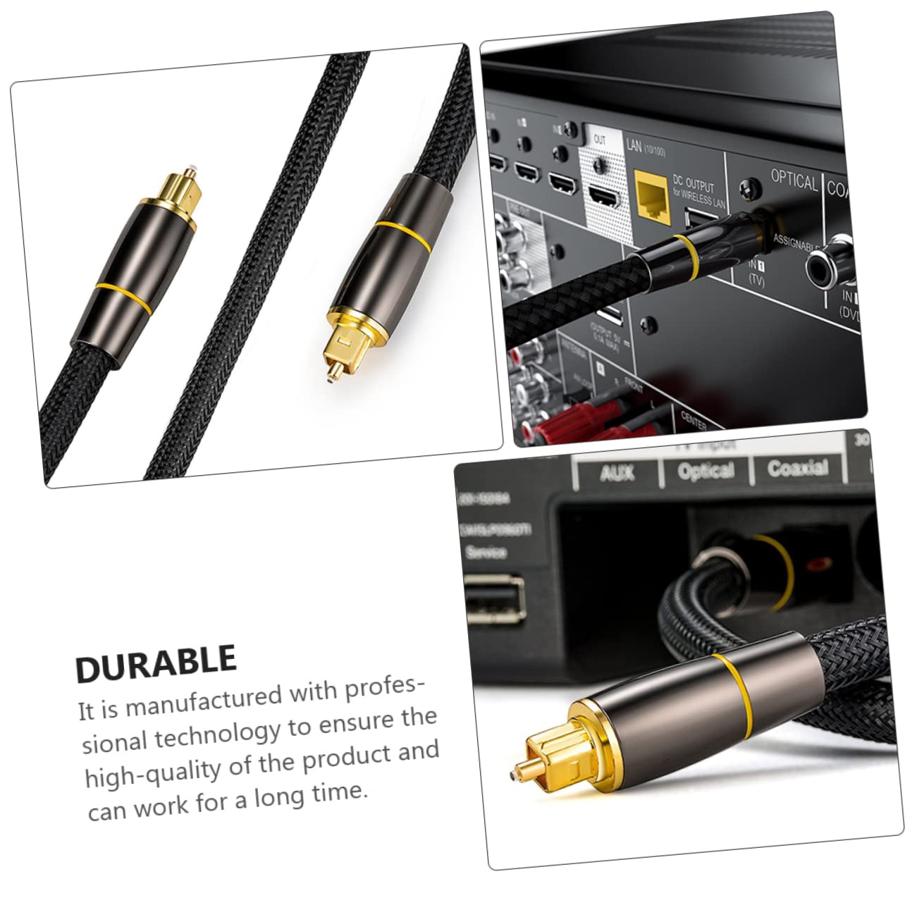 DOITOOL Cable Óptico De Audio Digital De Cable Fibra Macho Macho Para Consola De Barra De Sonido y Tv