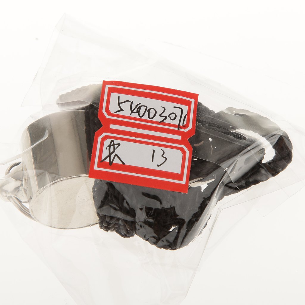 COMBR Outdoor Hiking Camping Sports Training Emergency Survival Metal Referee Whistle with Black Lanyard