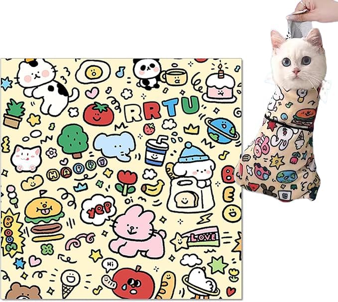 Amazon | 猫用 爪切り 固定袋 マジッククロス 注射 グルーミング