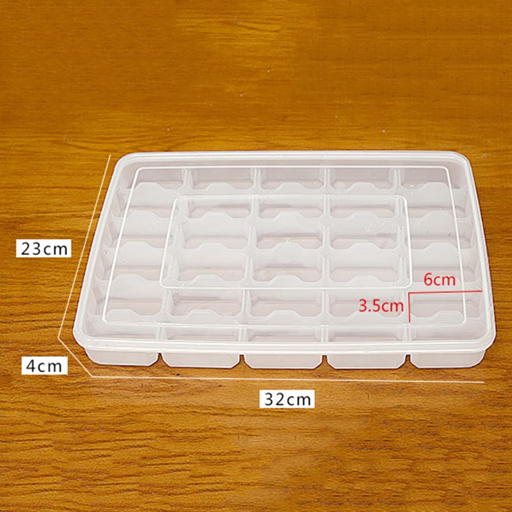 Amazon.co.jp: 冷凍餃子トレイ | 30コンパートメントの冷蔵庫食品保存