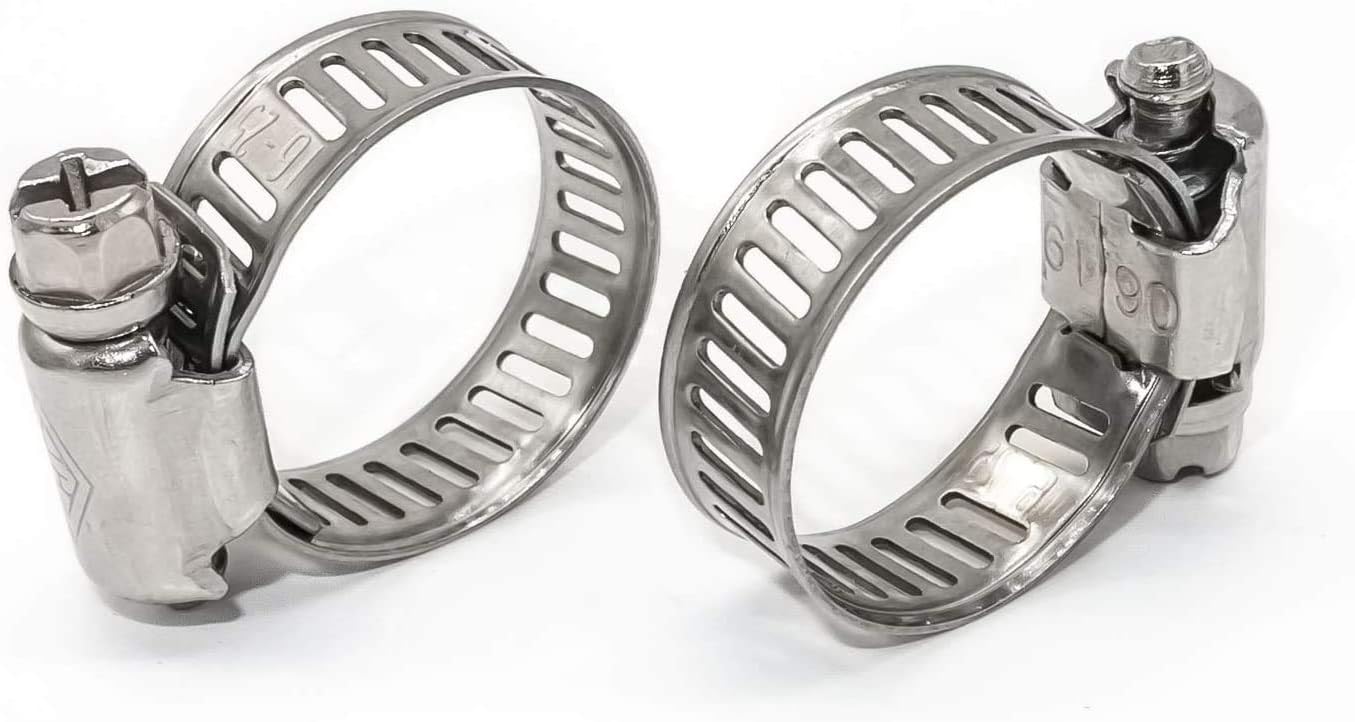 Best Cyber Deals 🔥 10 Pcs Adjustable 304 Stainless Steel Worm Gear Hose Clamps (16-25mm) Range Worm Gear Hose Clamps Assortment Kit Fuel Line Clamp for Water Pipe Plumbing Automotive and Mechanical Application