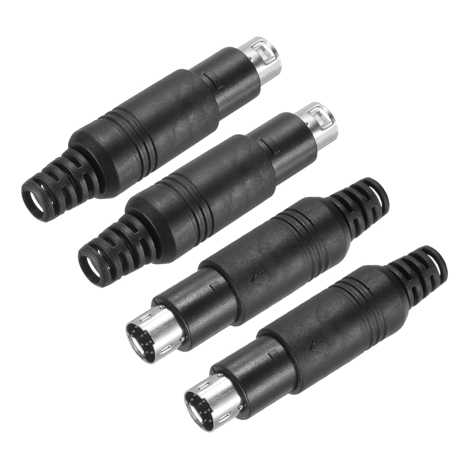 MECCANIXITY 4 Pcs S-Video DIN Mini Male Socket 9 Pin Signal Transmission Mini Din Plug for TV DVD Computer Player(PS/2 Plug)
