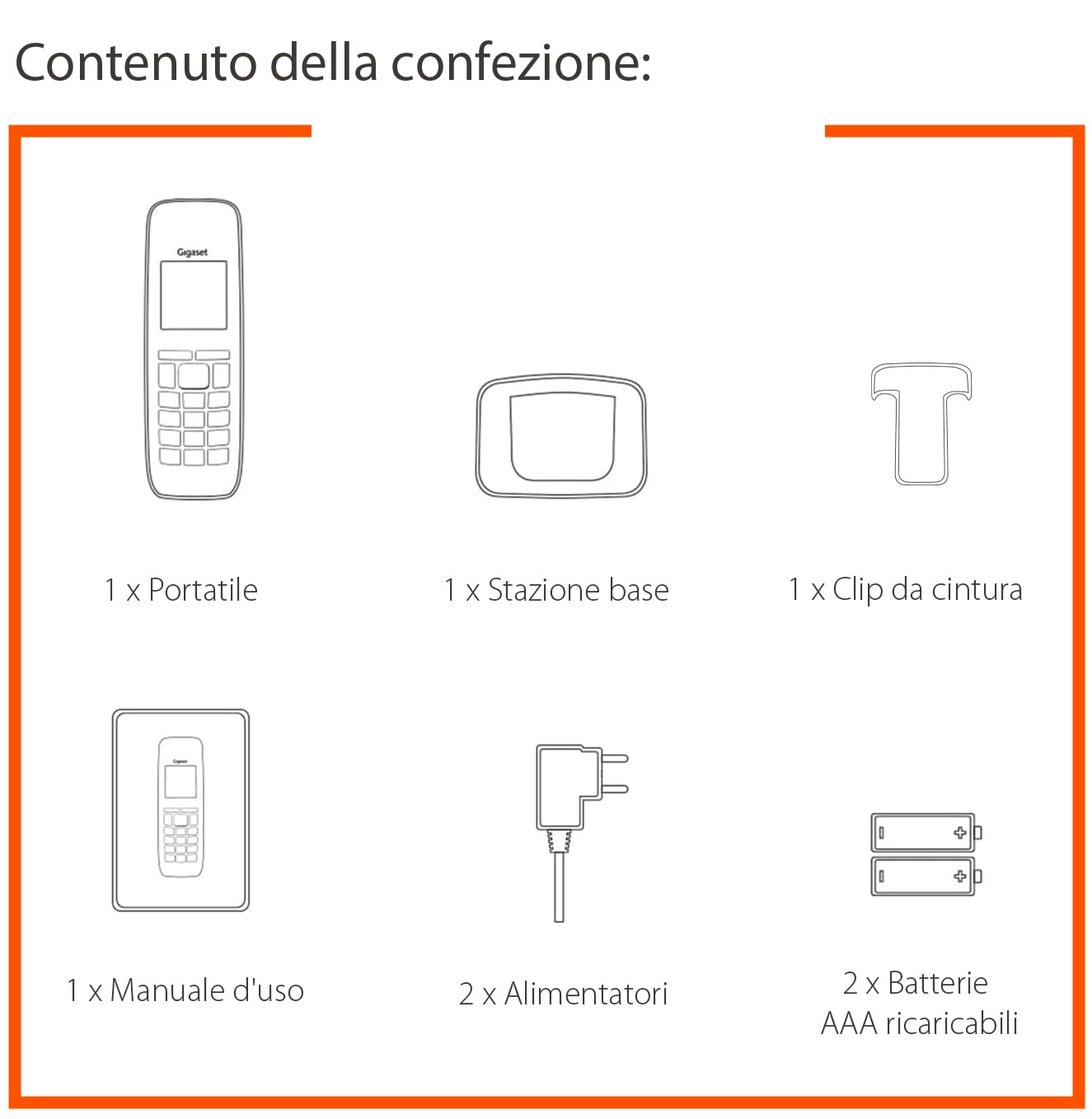Gigaset E630 Telefono Cordless, Resistente a Urti e Spruzzi, Nero | Vibrazione, funzione torcia, [Versione Italiana]