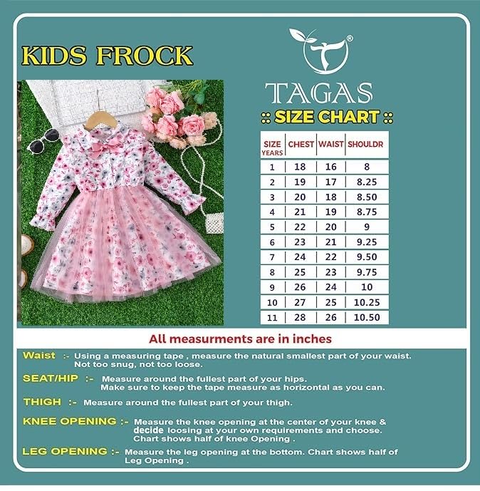 Image of TAGAS Girls Party Dress |Baby Girl Dress| Frock for Girls|prinsses Dresses | Dress for Girls|
