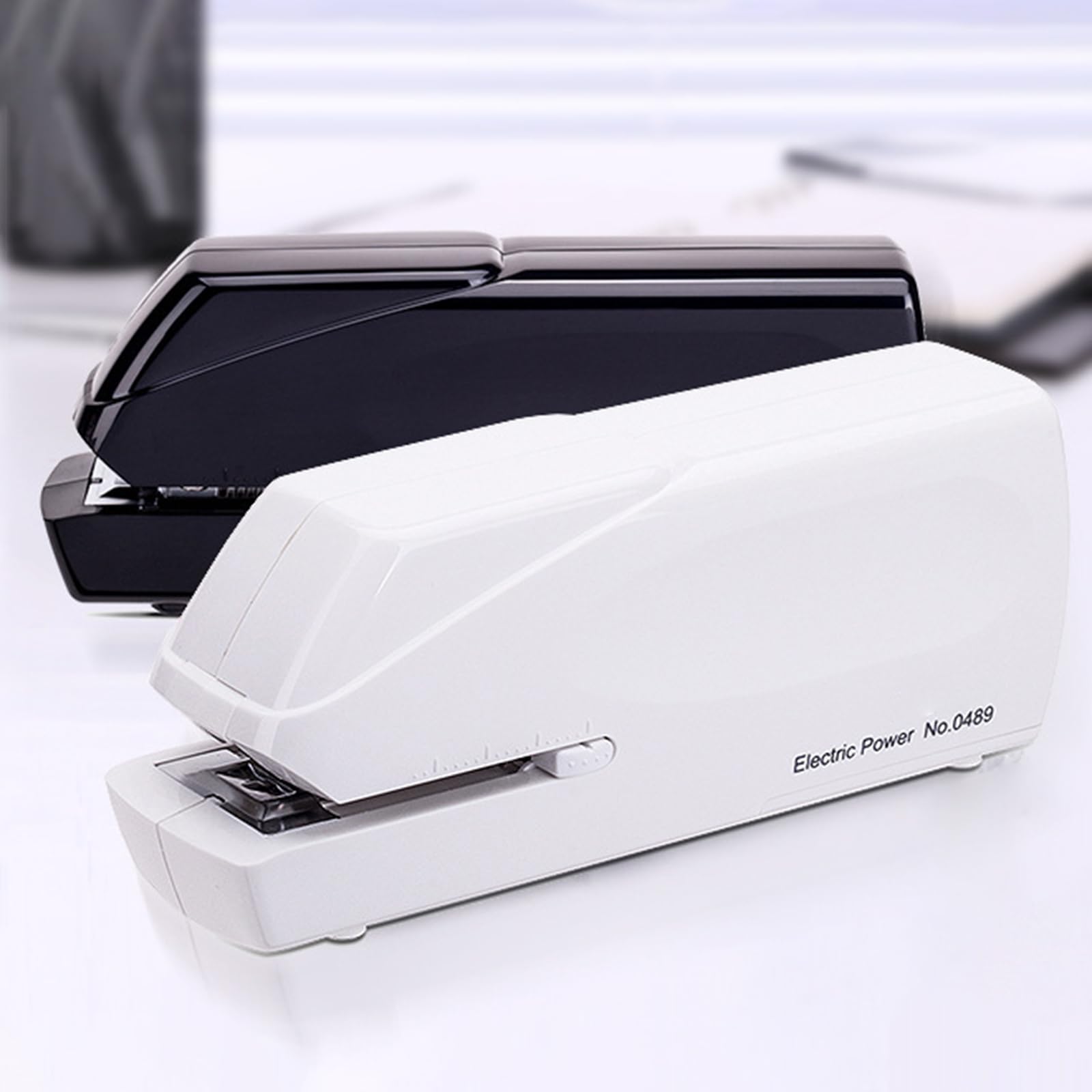 Grapadora eléctrica automática con capacidad para 20 hojas, funciona con pilas, para suministros de papelería de oficina, escuela