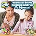 YoYa Toys The Original Jumbo DNA Ball | Colorful Fidget Squeezing Stress Relief Ball for Adults & Kids | Our Unique Rubber Squishy Toys are Great for Stress, Anxiety, Bad Habits & More