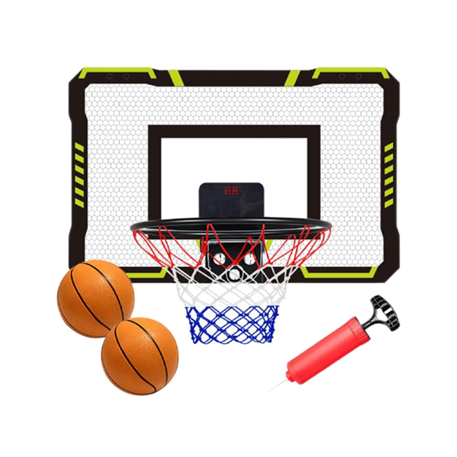 MERISHOPP Basketball Hoop with Electronic Scoreboard Multipurpose for Adults Kids Door Black|Sporting Goods|Team Sports|Basketball|Backboard Systems