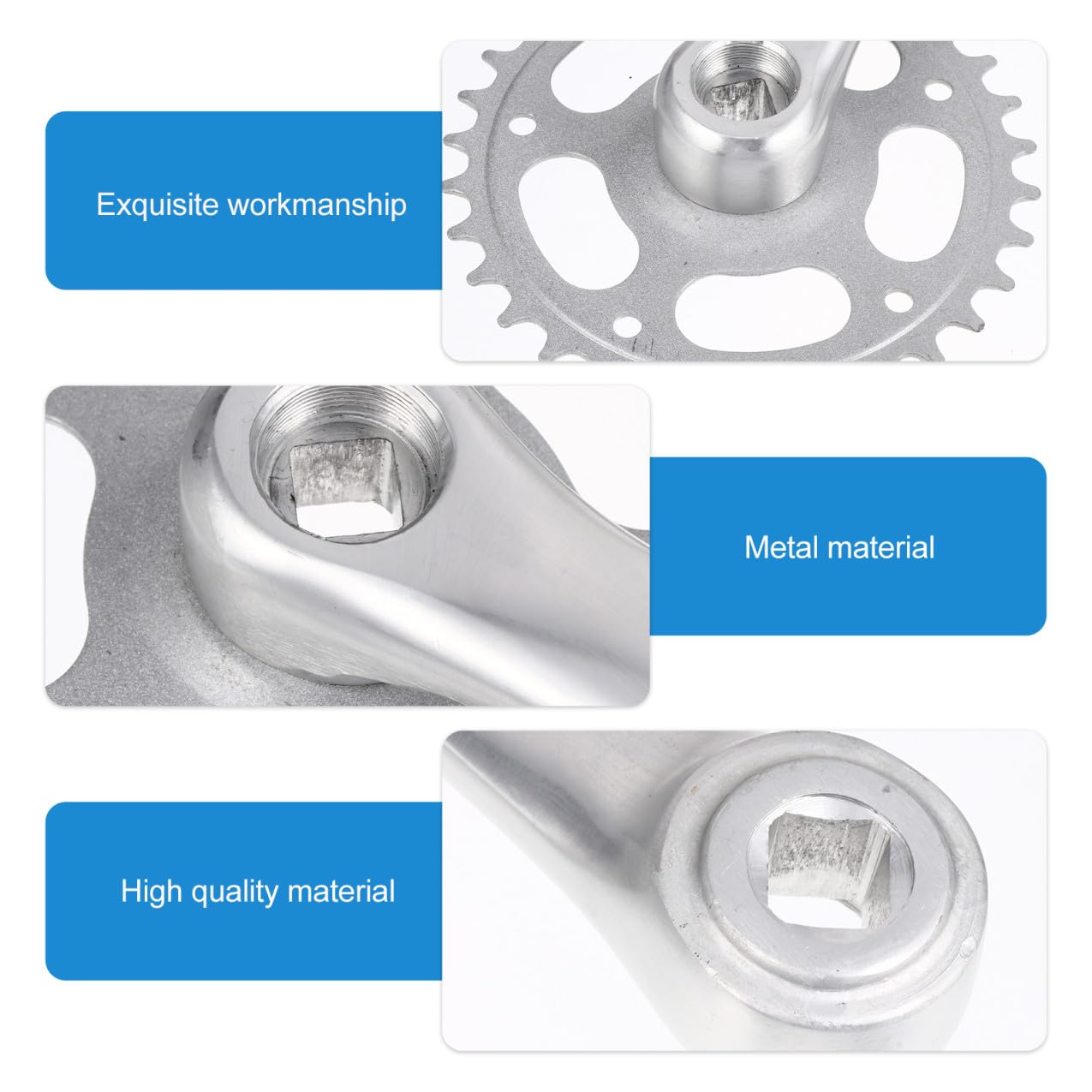 ibasenice Guarnitura Crankset per Bici Accessorio per Mountain Bike Design Resistente e Facile Installare