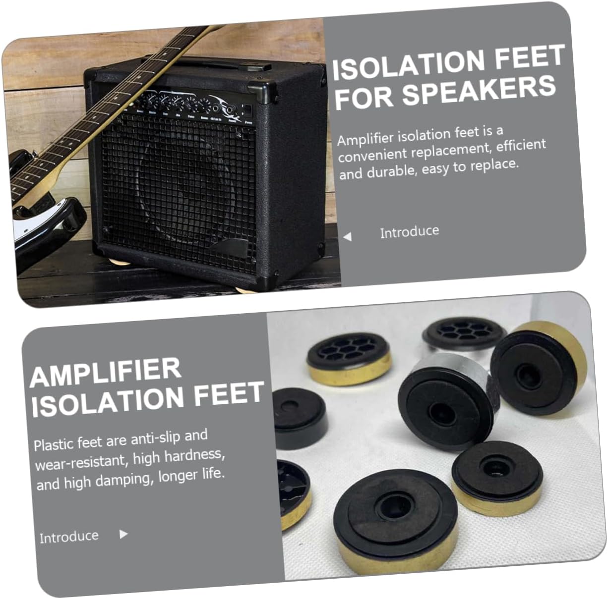 Hemoton 20pcs Speaker Isolation Feet Pads for Audio Equipment Isolation Feet for and Amplifiers - Design Absorbing Bumpers Stylish