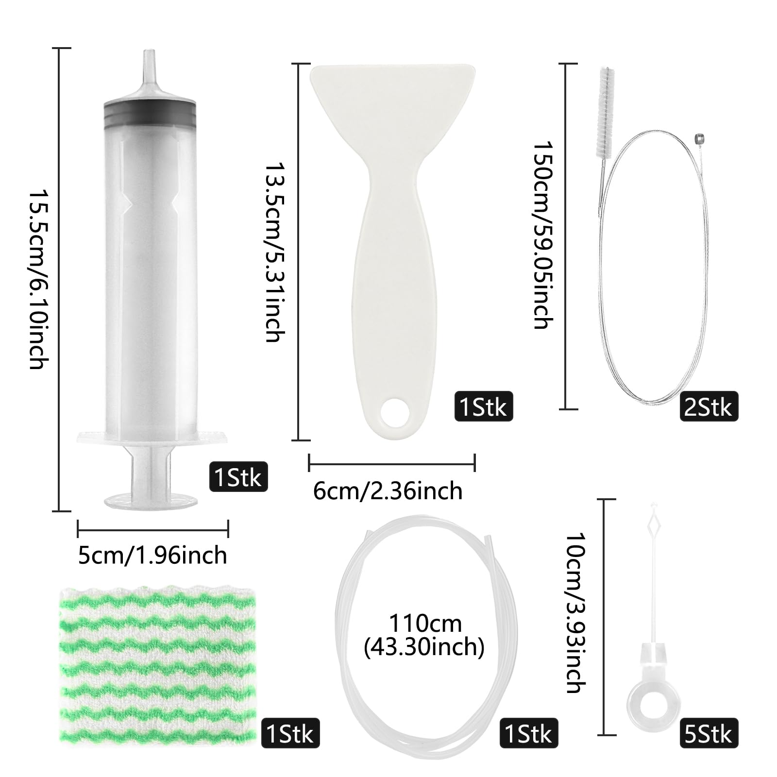 11 Piezas Kit De Limpieza De Refrigerador, Reutilizable Cepillo De Limpieza para Frigorífico, Cepillo De Limpieza para Frigorífico con Jeringa, Manguera, Pala De Descongelación, Tapones