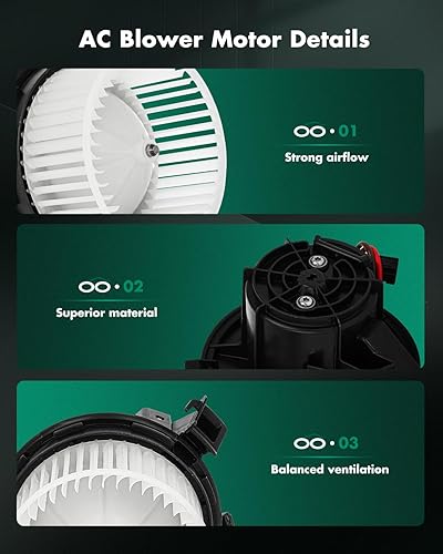 Vista 215 de SCITOO 700188 Reemplazo del motor del ventilador HVAC con jaula de ventilador para Toyota Tacoma 2005-2015, reemplazo OE - 87103-04043, 87103-04044