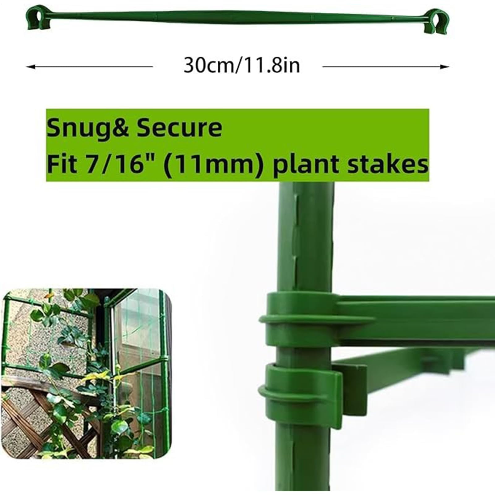 Tomatenpflanzenstütze – 36-teilige erweiterbare Kletterverbinder-Clips Rankstäbe | Pflanzenstützpfähle – für Gartenarbeit von Gemüse, Gurken, Bohnen, Erbsen, Pfeffer, Erdbeere, Weinrebe
