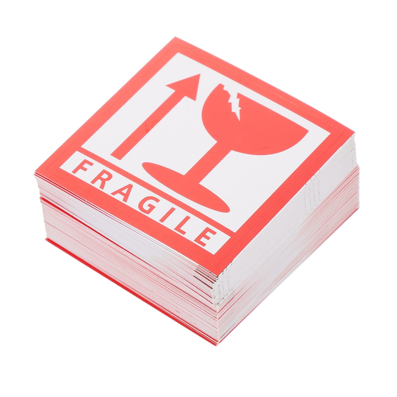 WOONEKY 1000 pièces Étiquette Fragile Autocollante Avertissement Colis Fragile Autocollants Adhésifs Résistants pour et Déménagement Compatible Cartons et Boîtes de Rangement