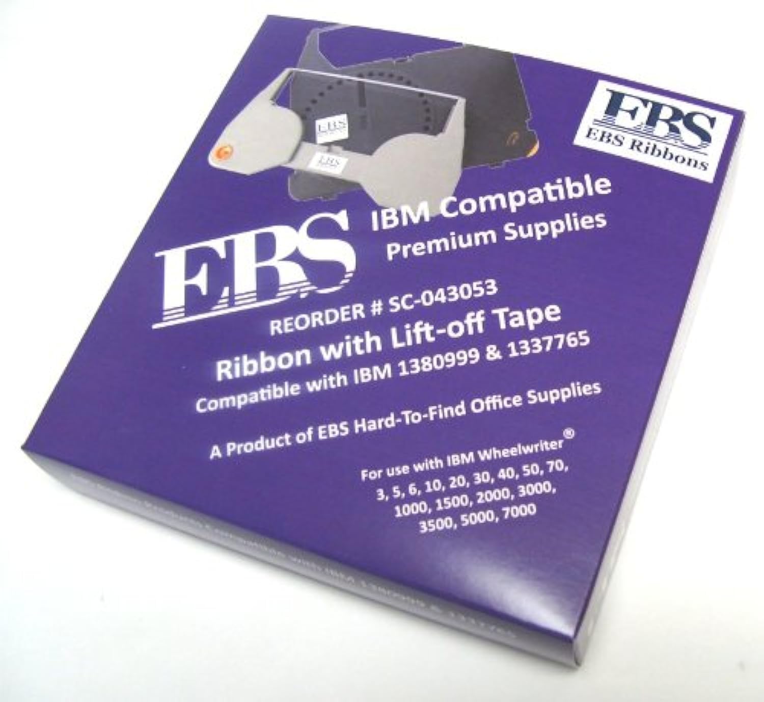 EBS Ribbons Premium Quality IBM Wheelwriter Typewriter Ribbon and Correction Tape. This Item Replaces IBM #1380999 & #1337765 Pre-Assembled in Purple