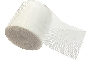 Fabrics and Drapes 4-Inch Clear Translucent Drapery Buckram, Furry Eye Mesh