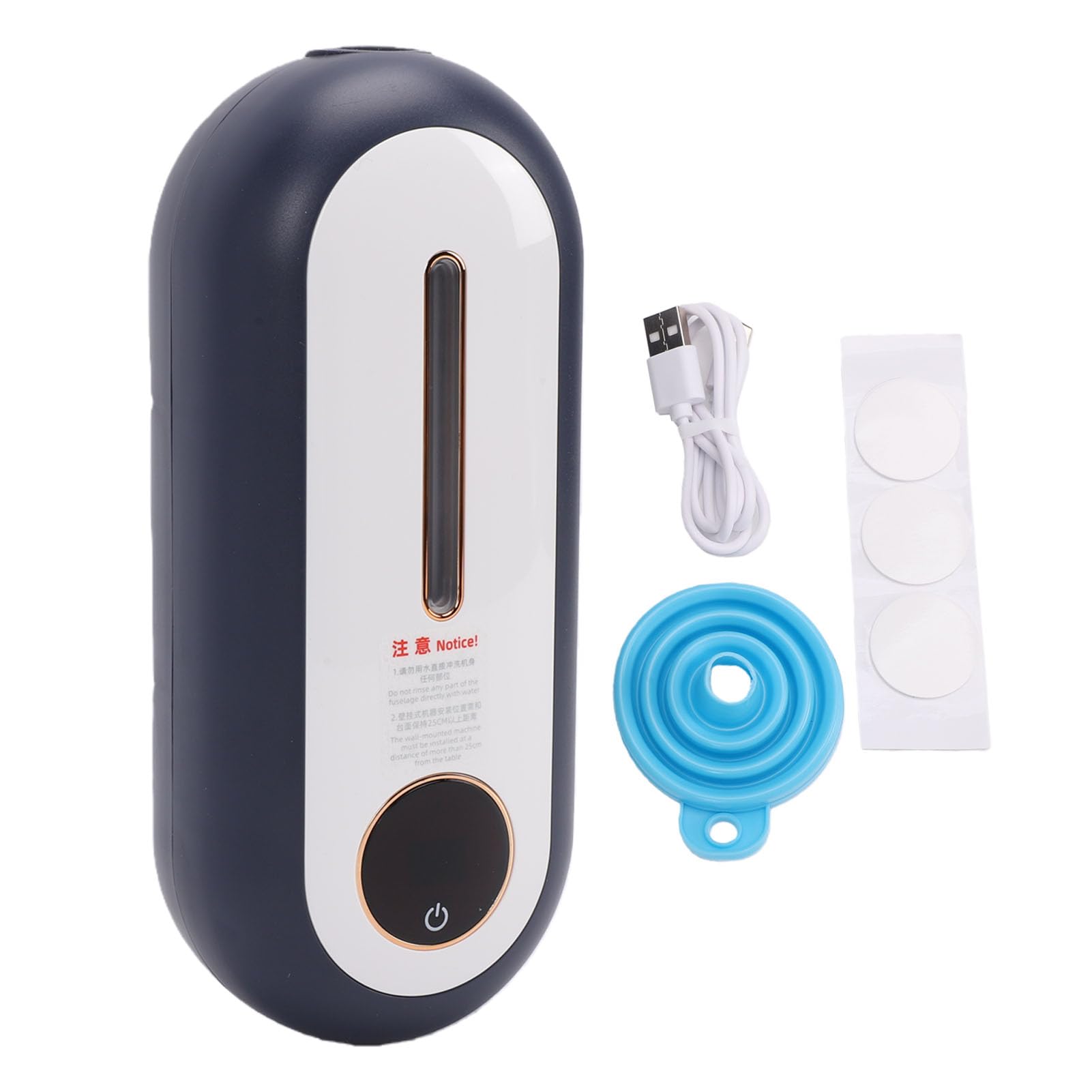 Duokon Dispenser Automatico di Sapone Liquido, Pompa con Sensore Touchless Ricaricabile Tramite USB ABS 350ml Montato a Parete per Bagno, Hotel, Uso a Mani Libere a Infrarossi per Ufficio Domestico