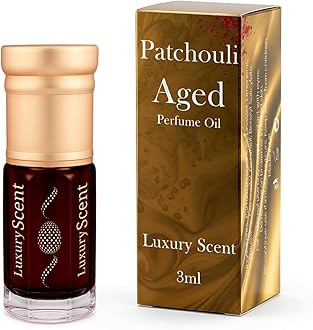 Perfume Oil Indonesian Patchouli Roll-On 3ml – Long Lasting Alcohol Free Arabian Attar – Premium Unisex Woody Earthy Fragrance with Natural Patchouli & Sandalwood Notes by Luxury Scent