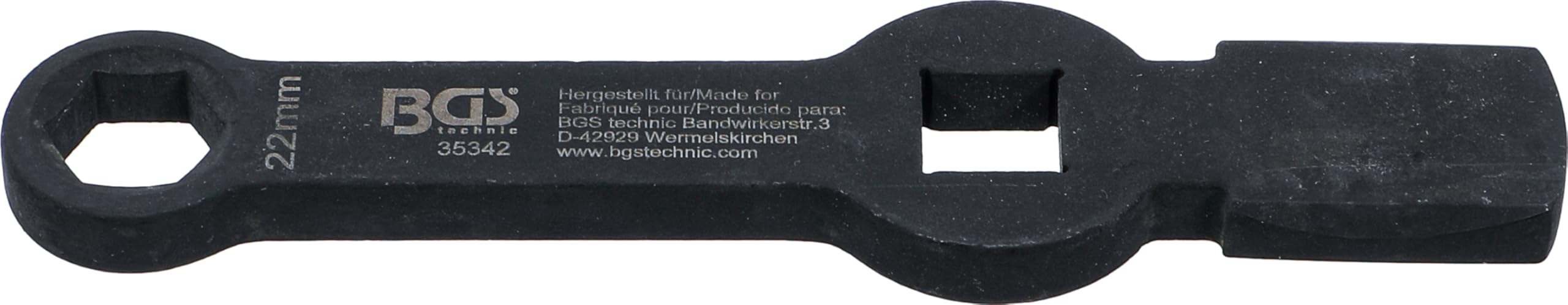 Bgs Black 35342 | Slogging Ring Spanner | Hexagon | With 2 Striking Faces | 22 Mm