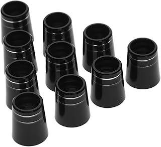 MUXSAM Golf Iron Ferrules, Re-Shaft Golf Ferrule for Taper Tip Iron Wedge Shaft, with Double Chrome Ring, Black, 10-Pack