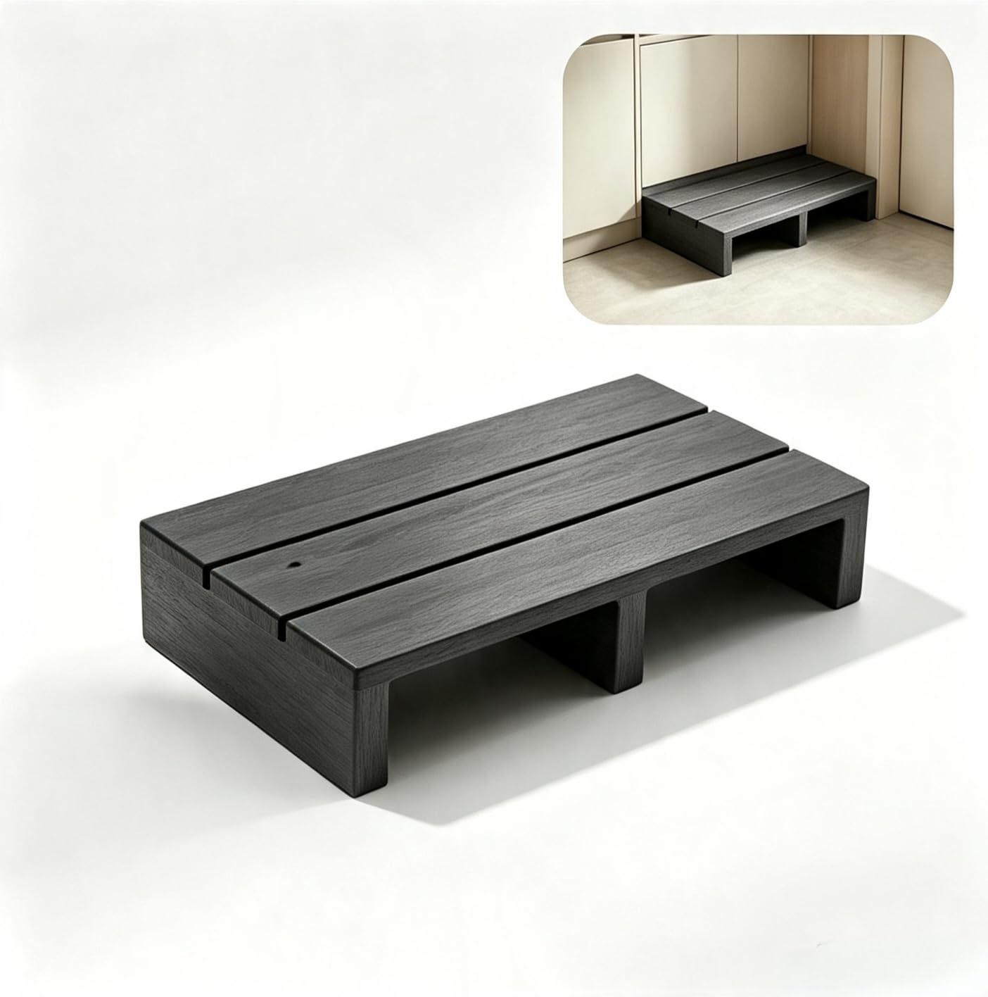 StepforOutsideBackDoor,Non-SlipWoodenStepStoolForElderly