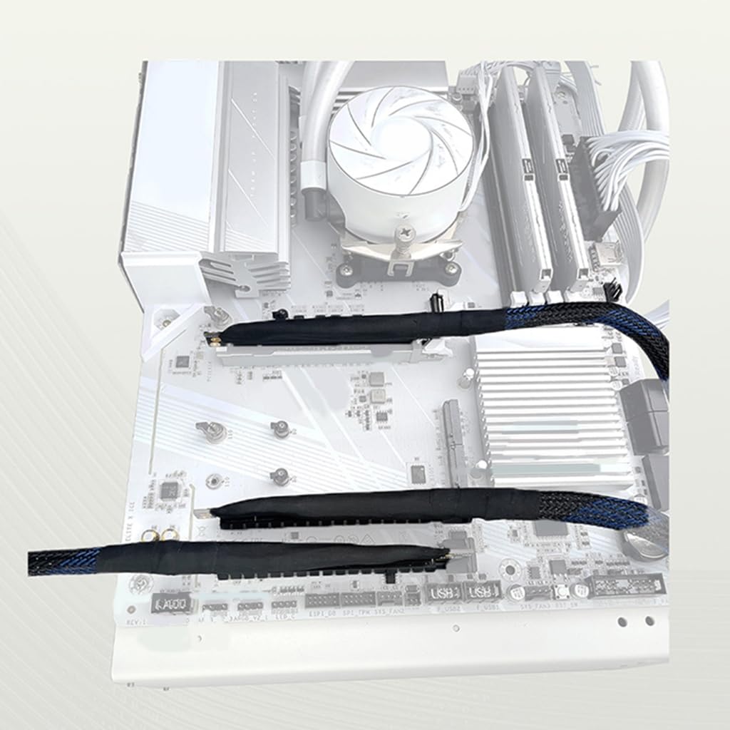 Angle Orientation PCIe5.0 X16 Graphics Card Extender Reinforced Braide Cable 180 Degree Flexible Routing Solution