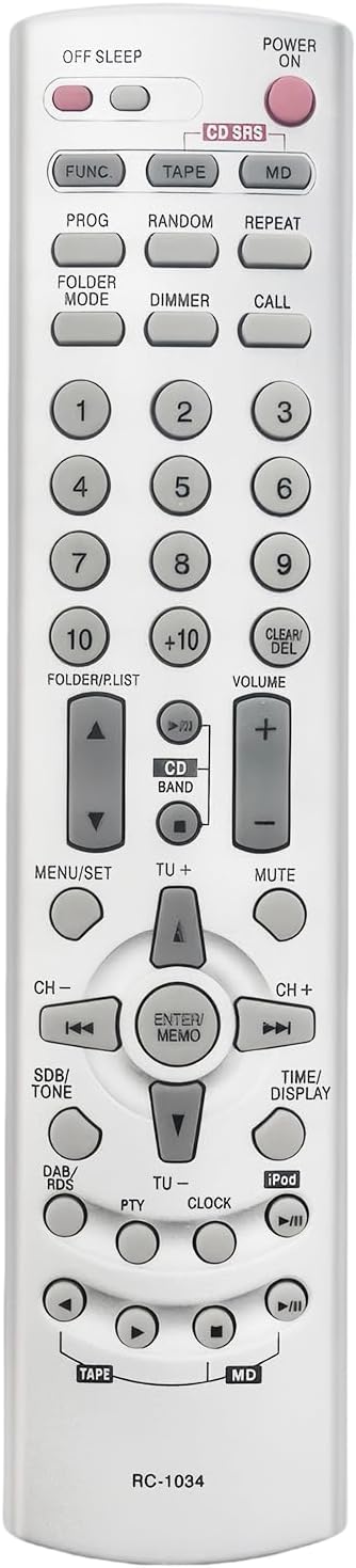 RC-1034 Remote Control Replacement for Denon AV Receiver DRA-F102 RCD-M33 RCD-M35DAB