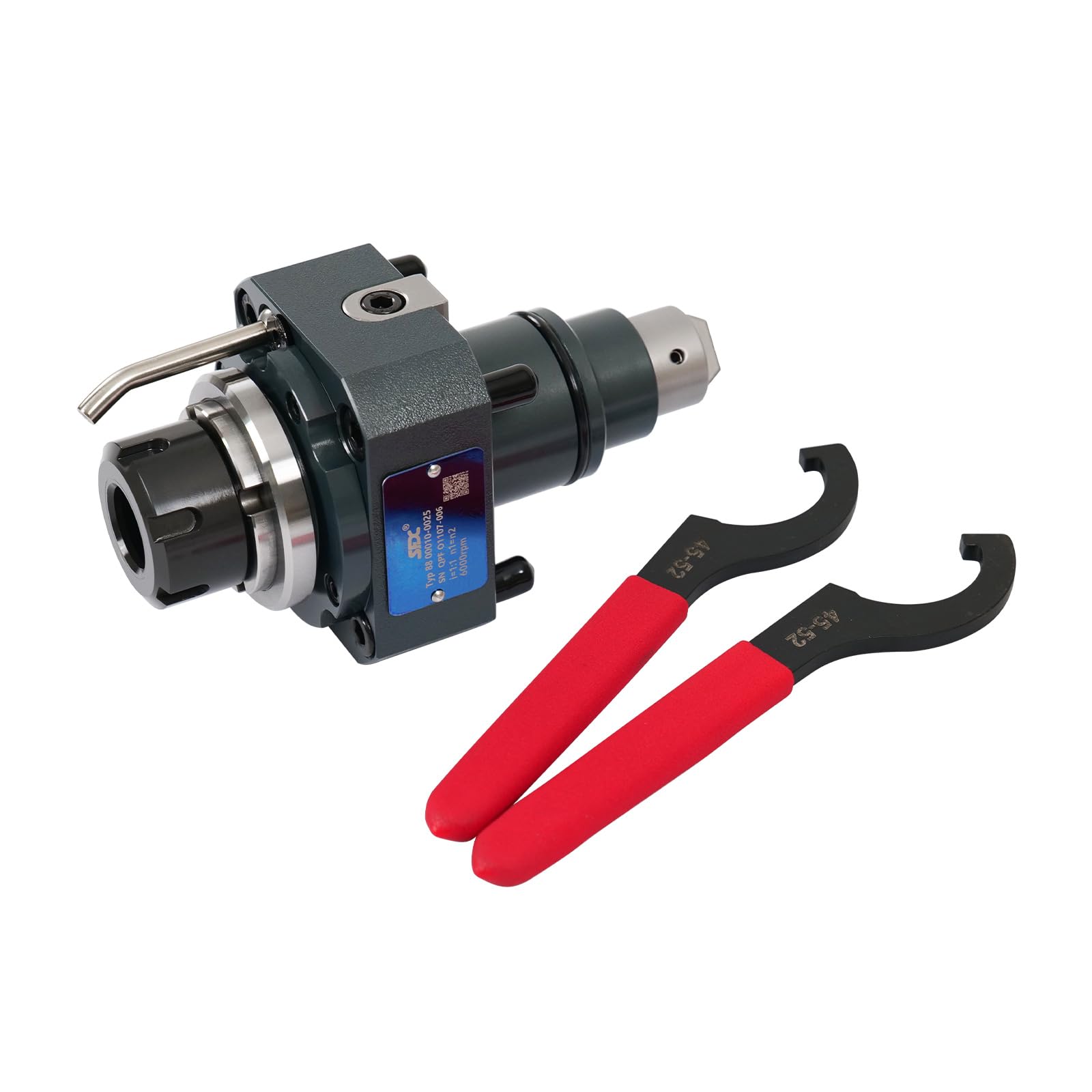 WTTTOOLS BMT45 Live Driven Tool Holder BMT45-0°-ER25 Turret and Living Tools Precision Driven Turning Holder for CNC Lathe Miller with ER25 Nut Wrench