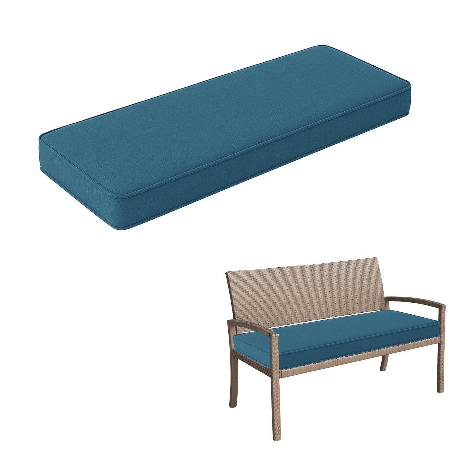 Coussin de banc antidérapant en lin pour corriger une assise trop dure de 160 cm