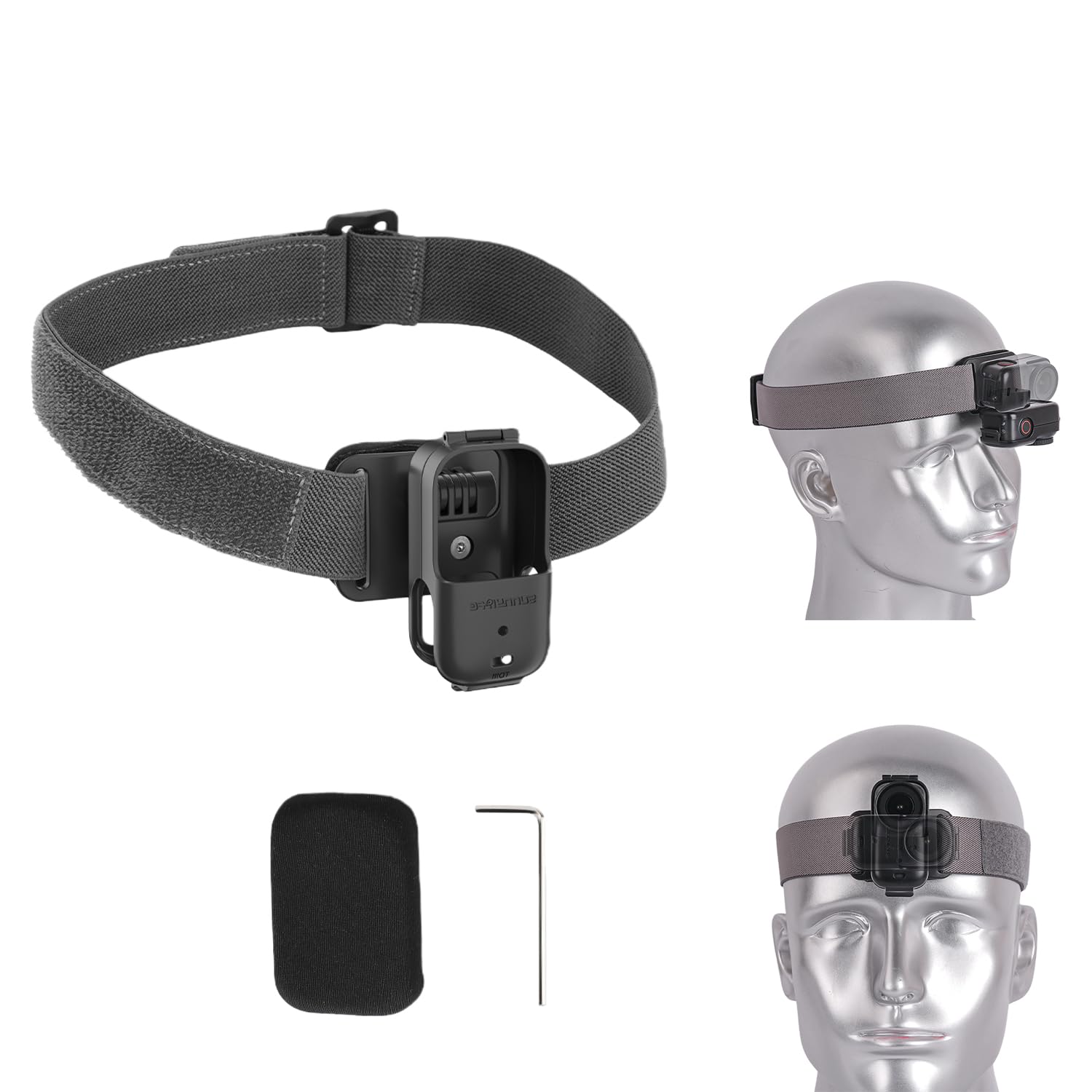 Osmo Nano Bandeau Support, Amovible Vertical/Horizontal Sangle Rotative Réglable Maintien élastique pour Mains Libres POV Enregistrement