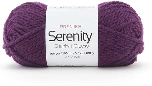 Vista 28 de Premier Yarns Serenity - Sólidos gruesos, acrílico, peso voluminoso, humo, 3.5 onzas, 109 yardas 700-41 Humo