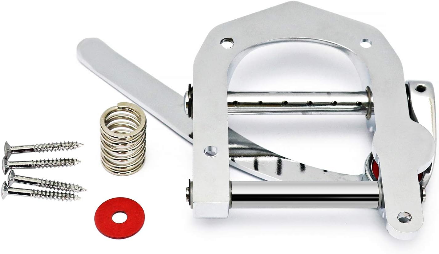 Metallor Guitar Tremolo Tailpiece Vibrato Bridge Compatible with SG LP Tele Style Flat Top Electric Guitar Parts Replacement Chrome.