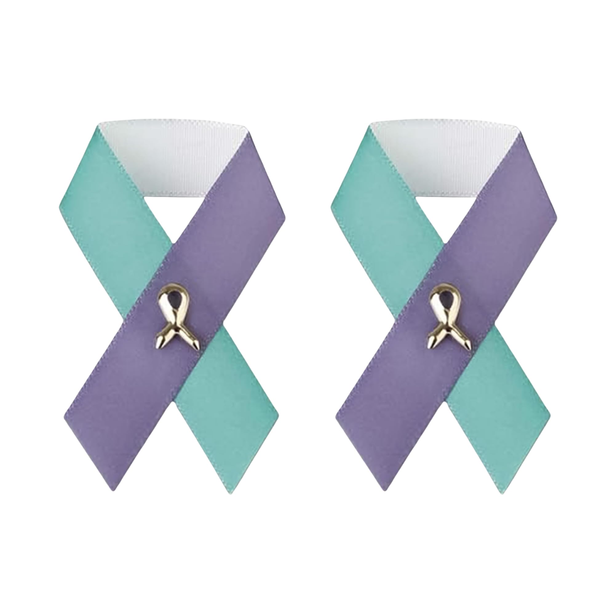 1/2/5/10/25/50/100pcs Satin Awareness Ribbon Pins (Pick your color), for Cancer &amp; Disease Awareness, Bulk Quantities for Fundraising, Events, Gift Giving