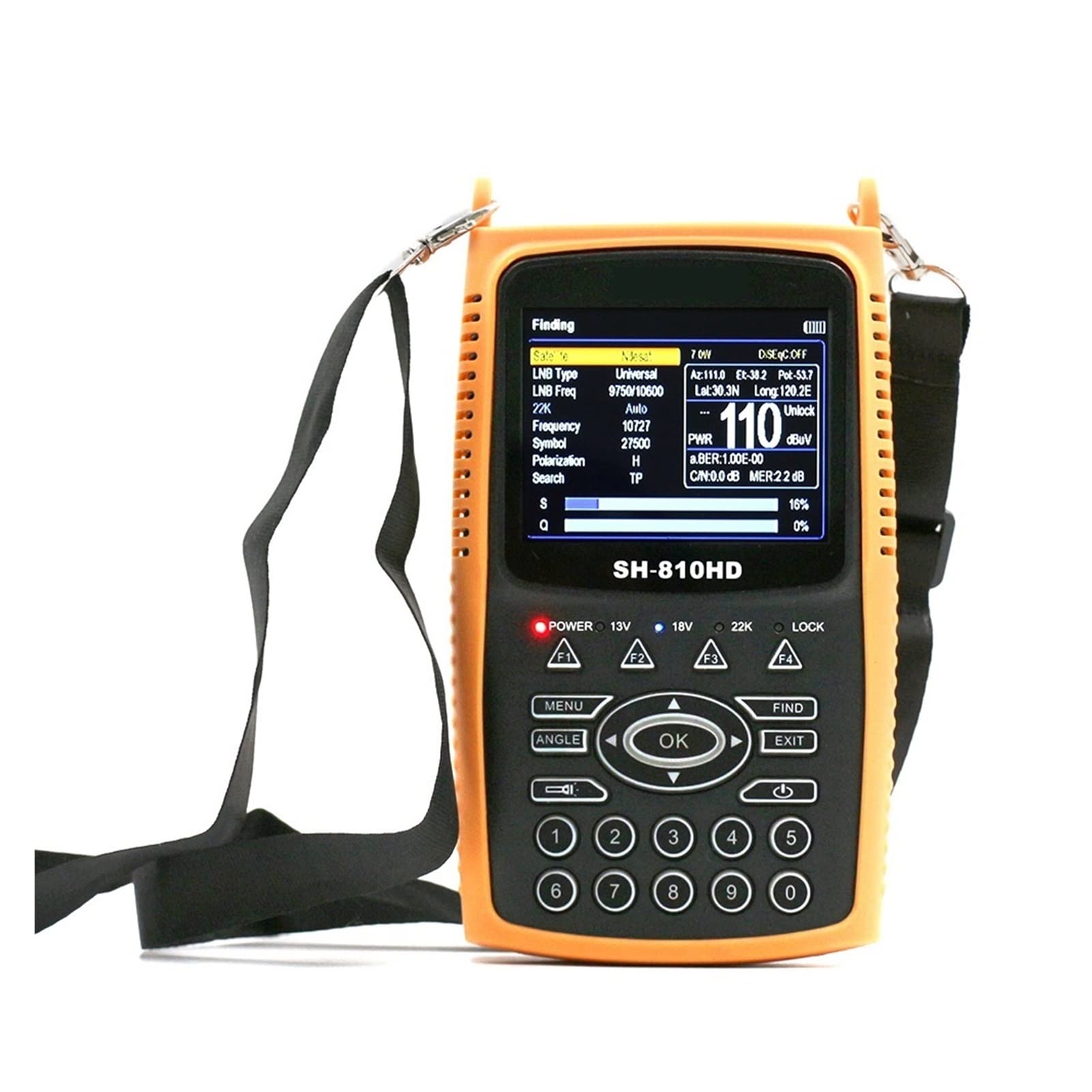 Recherche de signaux Satellites, Satellite Finder, SH-810HD DVB-S2 Et DVB-T2 CCTV Combo Support De Signal Numérique Filtre LCD TFT 3,5 Pouces 8psk 16apsk Mètre 810H pour Une Utilisation Flexible