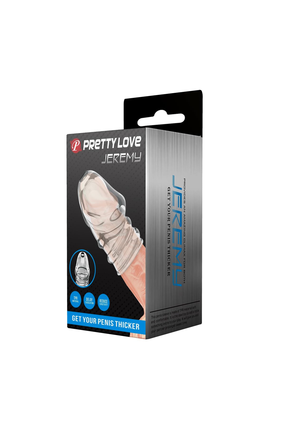 Şeffaf 7 CM Long Sleeve Prezervatif Penis Kılıfı