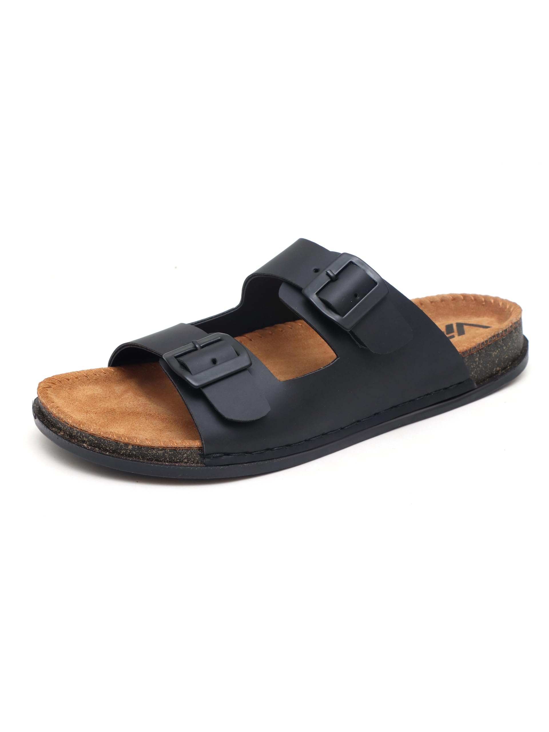 VIV Black Synthetic Leather Half Sandals for Men - 10 UK (B0D8WJ3J9S) Amazon Price History, Amazon Price Tracker