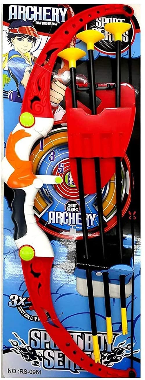 Bow and Arrow for Kids Big Size Archery Set for 5-12 Year Old Kids || Shoots Over 40 feet Powerful Bow Arrow Shooting Toy-Blue
