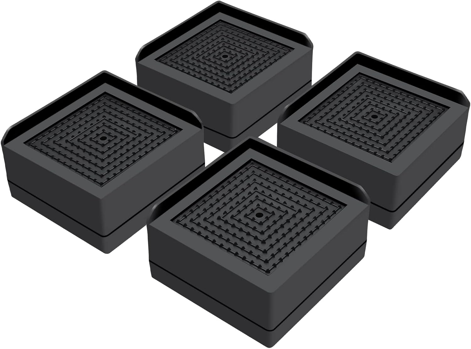 Flechazo Pack of 16 Furniture Bed Risers, 2 or 4 Inch Heavy Duty Adjustable Furniture Risers with Non-Slip Mats for Bed, Desk, Sofa and Table