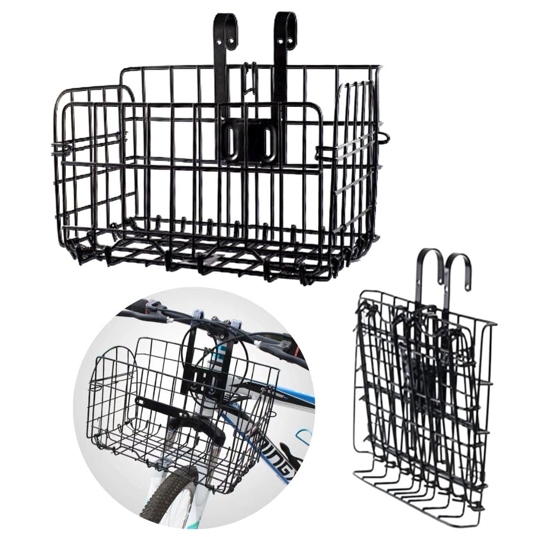 Amazon | EINEY 自転車かご 自転車バスケット カゴ 折りたたみ