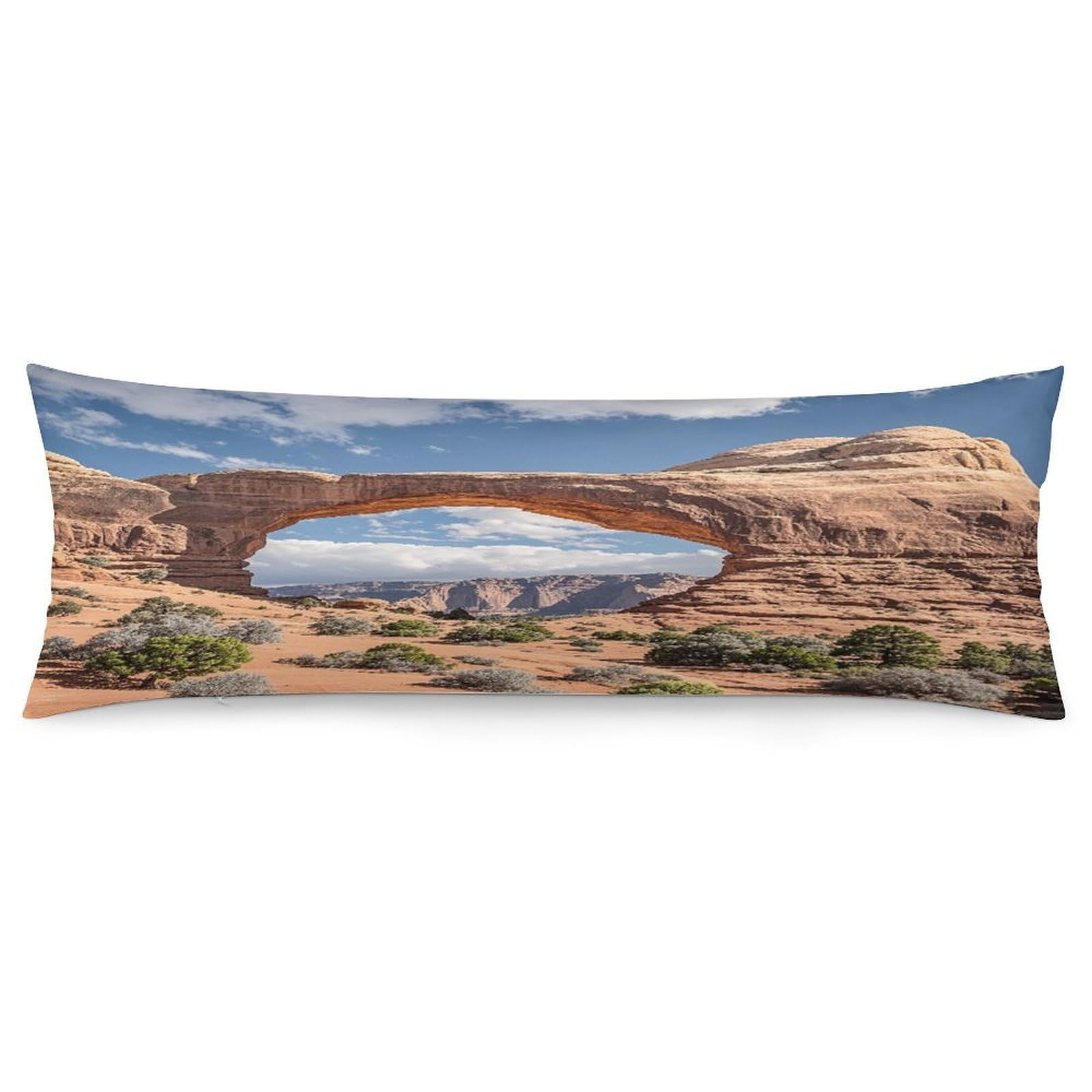 Arches National Park Pillowcase Decorative Long Body Pillow Case Soft Breathable Body Pillow Cover Modern Large Pillowcase Cute Body Pillow Pillowcases for Bedroom Couch 18.9 X 53 Inch