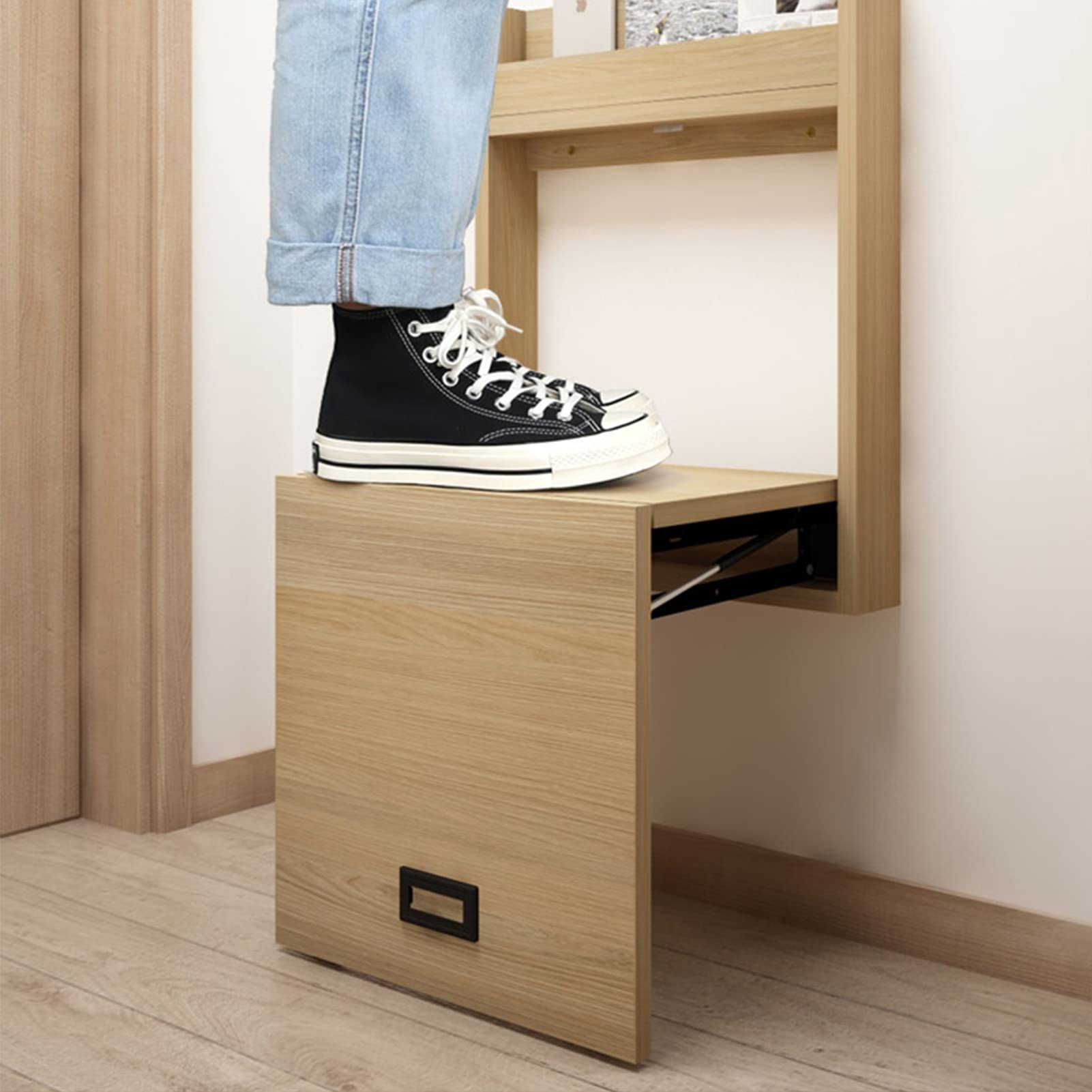 Tabouret mural pliable ultra fin pour entrée Chaise pliante