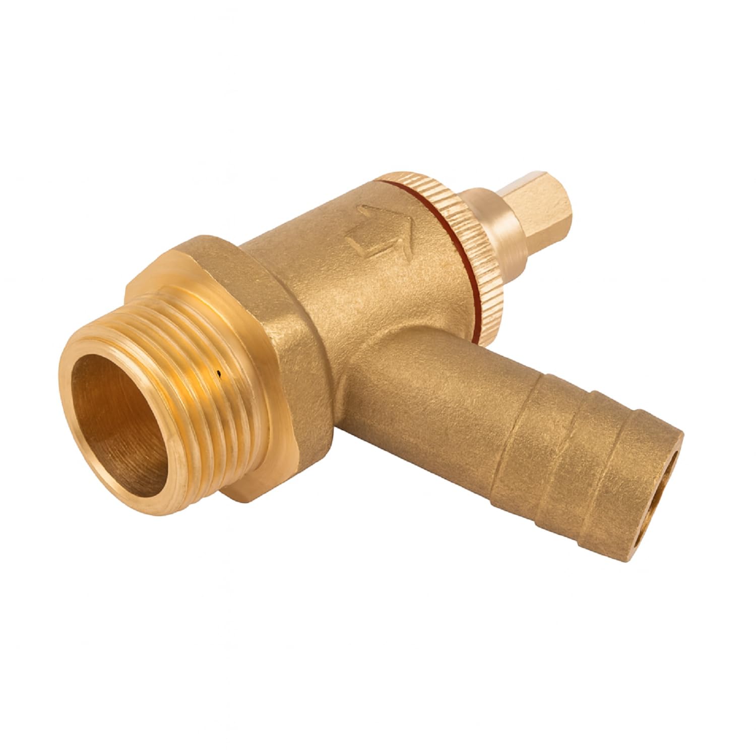 1/2" Type A Brass Drain Off Cock - Compression Drain Valve for Water Systems, Durable Brass Body, Easy to Operate