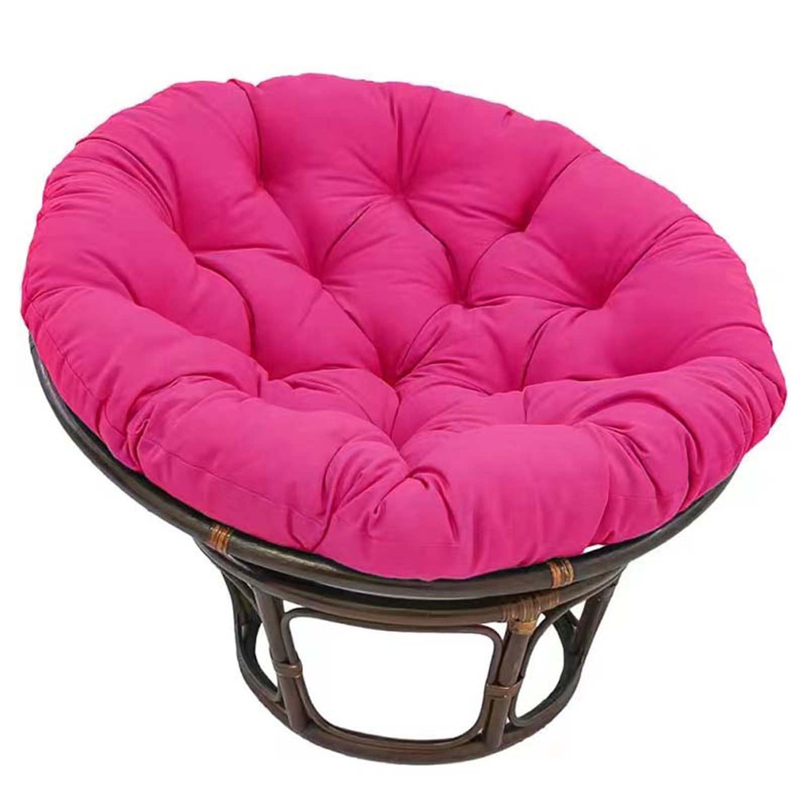 LUYAYW Hanging Basket Seat Cushion - Thick Leisure Hanging Basket Chair Cushion, Washable Round Patio Seat Cushion for Indoor Outdoor Swing Chair Office Rocking Chair(Rose red,90 * 90cm)