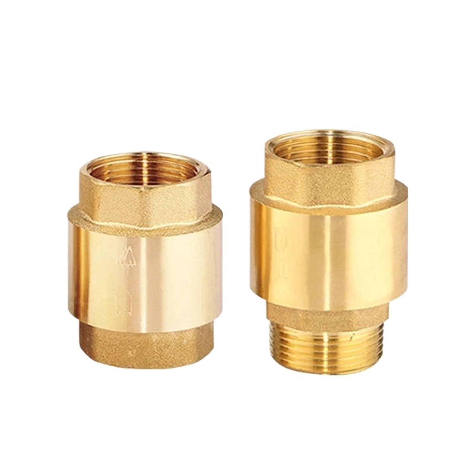 Dkgnyxnplj Men's Dn25 Brass Spring Check Valve Dn15-Dn50 1-Way Non-Return Vertical Check Valve,Prevent Water Back-Flow(, Thread)