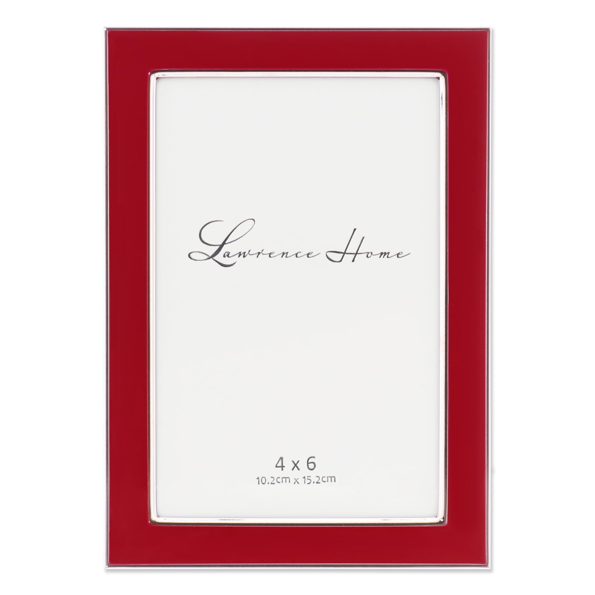 Lawrence 586246 Verona Collection 4-Inch x 6-Inch Metal Red Picture Frame
