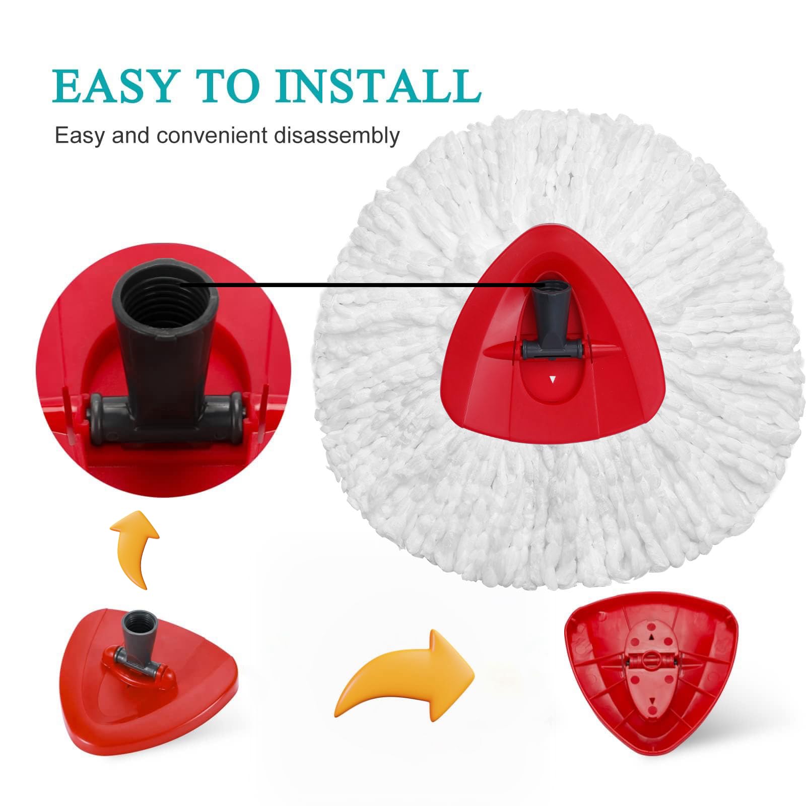 Snapklik.com : 7Pack Spin Mop Replacements Head For O Ceda EasyWring 1 ...