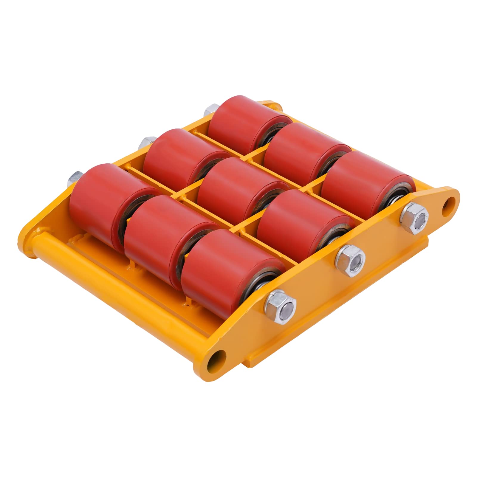 Möbel Transportrollen, Möbelrollen mit 9 PU-Rollen Verschieben Werkzeuge Maximale Tragfähigkeit 15T Machinery Mover Lastenheber für Verteilen 37x26x9.5cm Gelb