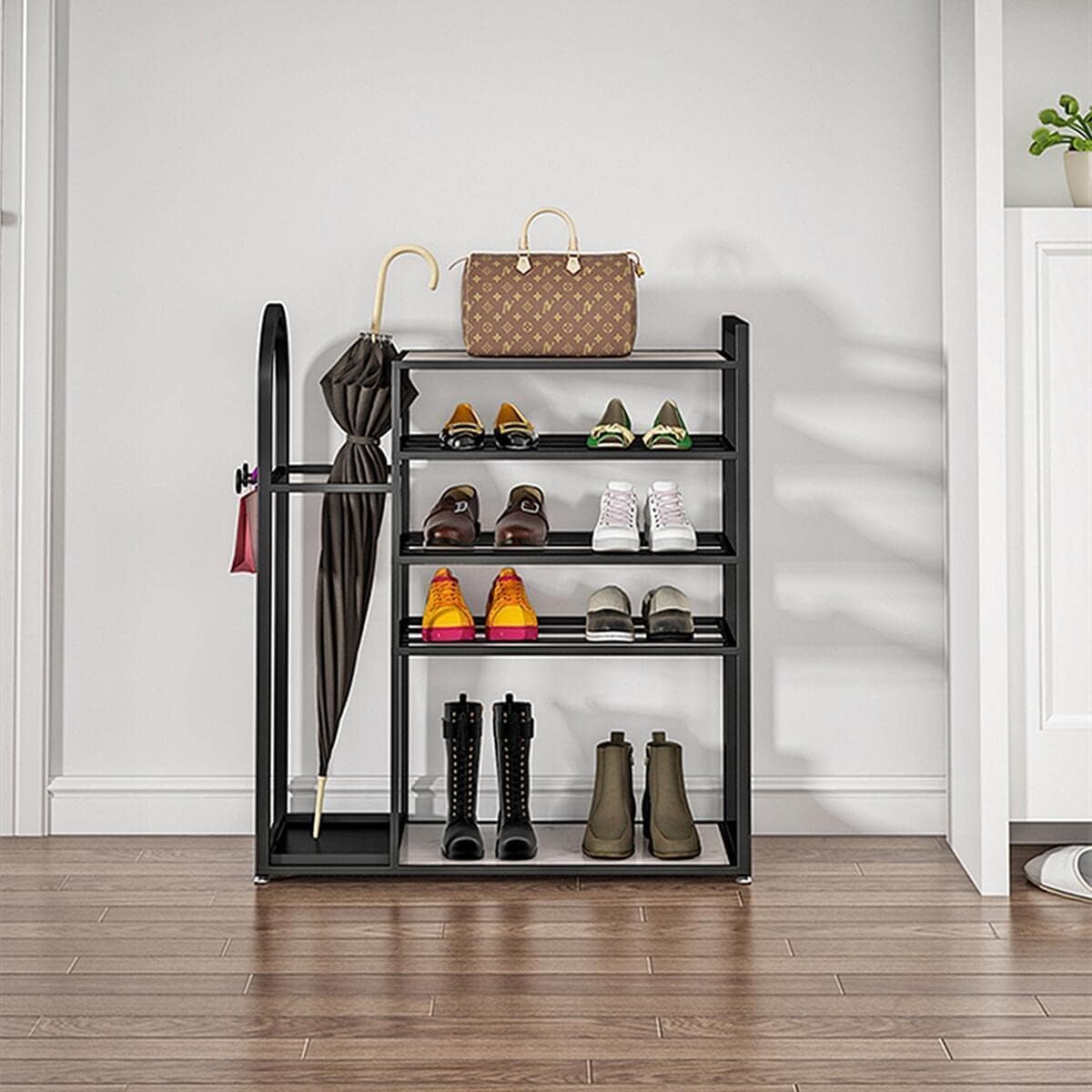 Amazon｜Cool Well シューズラック 靴棚 傘立て付き おしゃれ 下駄箱