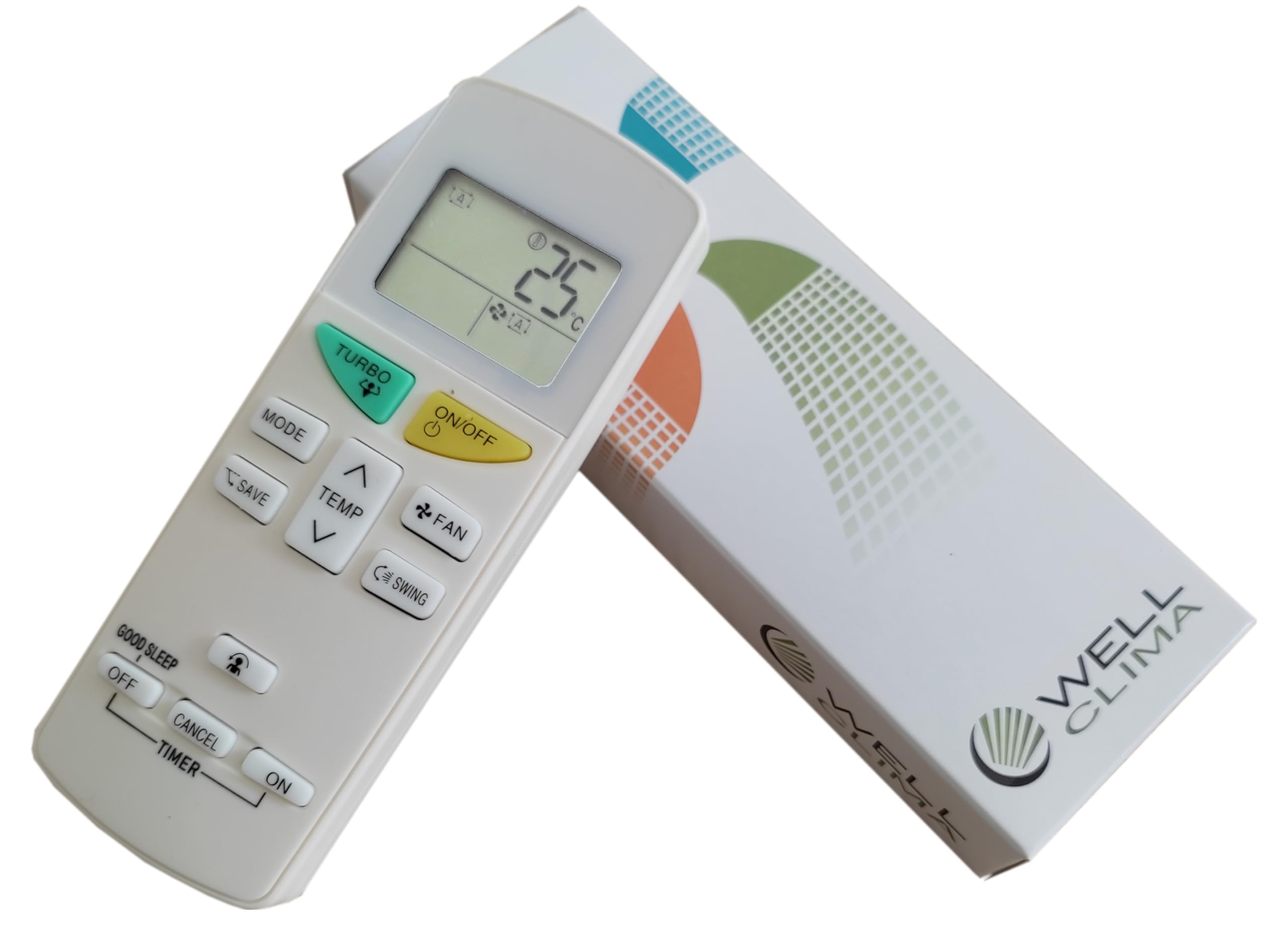 Wellclima telecomando ARC470A1 per condizionatore compatibile con Daikin e Siesta serie ARC470** (A1, A2, A3, A4?.. A21) con ARC455A1, ARC469A5 | per climatizzatore, pompa di calore, inverter